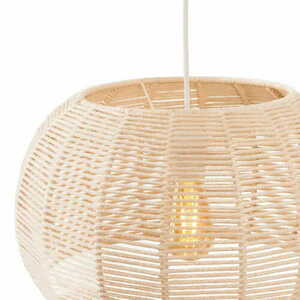Pendelleuchte Max Light Praslin P0583 weiß Baumwolle Ø39 cm small 3