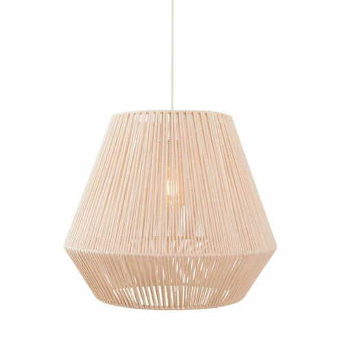 Prüfen Pendelleuchte Max Light Praslin II P0584 Weiß Baumwolle 44 cm 15W