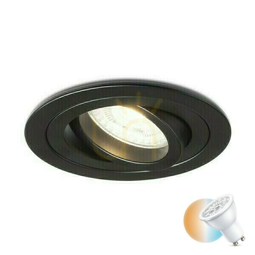 Prüfen Pasadena Gu10 R Schwarz 230 V Led 7 W Einbauleuchte.
