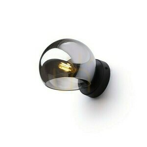Solaris-Wandanbauleuchte Getöntes Glas/Schwarz 230 V Led E14 7 W. small 0