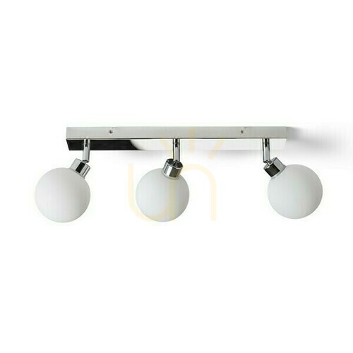 Prüfen Wandleuchte Bolly Iii Anbau Opalglas/Chrom 230 V Led G9 3x3 W Ip44