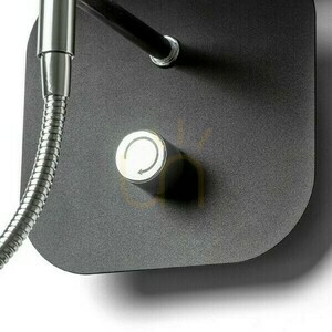 Wandleuchte Perth Wandleuchte mit Led Reflektor Schwarz/Schwarz Chrom 230 V E14 7+3 W 30° 3000 K small 4
