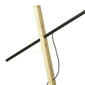 Rendl DANTE R13653 Stehleuchte Schwarz mit Holz, E27, 214 cm small 4