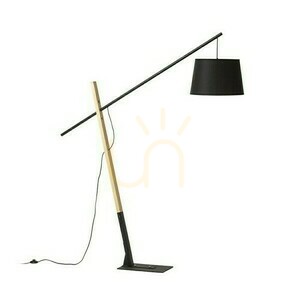Rendl DANTE R13653 Stehleuchte Schwarz mit Holz, E27, 214 cm small 0