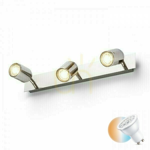 Prüfen Wandleuchte Dublin Iii Anbauleuchte chrom 230 V Gu10 3x9 W Ip44