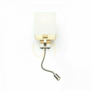 Wandleuchte Taina Mit Lampenschirm Weiß Nickel Matt 230 V Led E27 15+3 W 25° 3000 K small 4