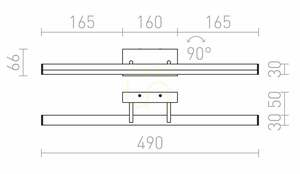 Rendl SWAY R12951 Badezimmer-Wandleuchte Chrom, LED 12 W 3000 K, 49 cm IP44 small 7