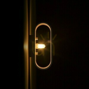 Wandleuchte Mario Schwarz Matt / Gold 230 V Led G9 5 W. small 3