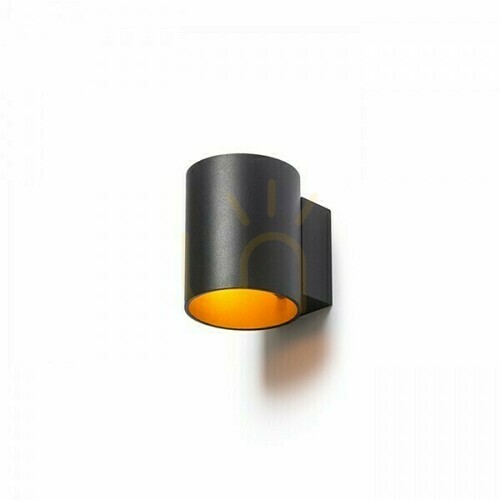 Prüfen Wandleuchte Tuba W Wandleuchte Schwarz Matt /Gold 230 V Led G9 5