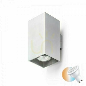 Wandleuchte Achat Ii Gebürstetes Aluminium 230 V Gu10 2x35 W. small 0