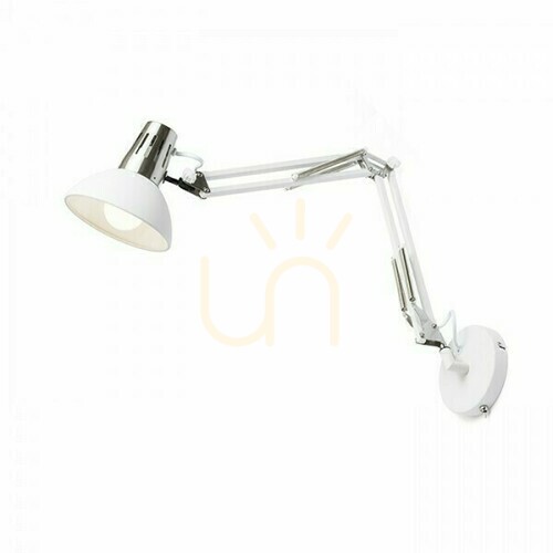 Prüfen Wandleuchte Rendl ANTE R12652 weiß mit mattem Nickel, verstellbarer Arm, E27