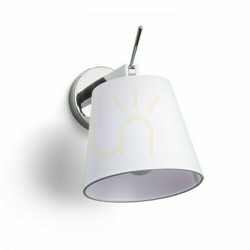 Prüfen Wandleuchte Jersey Weiß Chrom 230 V Led E27 15 W.