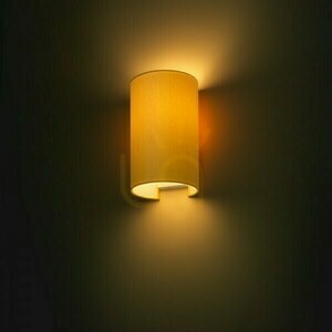 Wandleuchte Ron W 15/25 Wandleuchte Chintz Apricot/Weiß Pcv 230 V Led E27 15 small 1