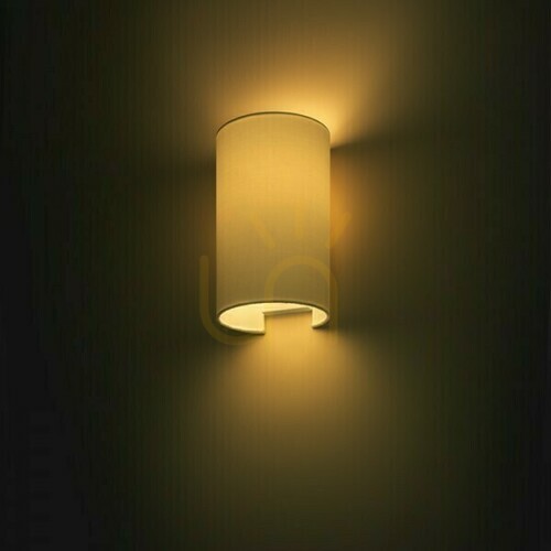 Prüfen Wandleuchte Ron W 15/25 Wand Polycotton Weiß/Weiß Pcv 230 V Led E27 15