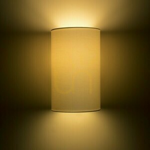 Wandleuchte Ron W 15/25 Wand Polycotton Weiß/Weiß Pcv 230 V Led E27 15 small 3