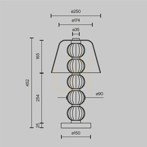 AMULET MOD555TL-L8G3K Tischleuchte Maytoni small 7