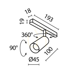 FOCUS LED-Stromschienenstrahler TR032-4-5W3K-M-DS-BBS Maytoni small 11