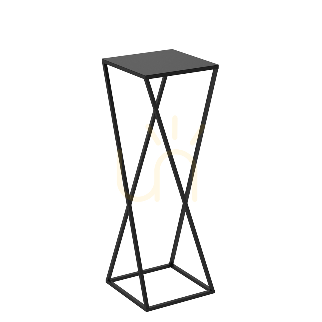 Säule C Blumenbeet 700X240X240 Schwarz