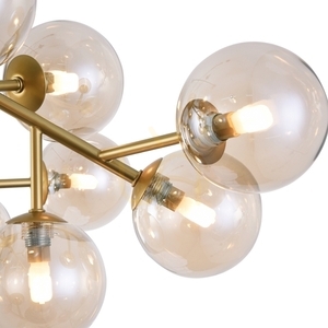 Maytoni Dallas MOD545PL-20G Deckenleuchte goldfarben, bernsteinfarbenes Glas, 20×G9, 75 cm small 2