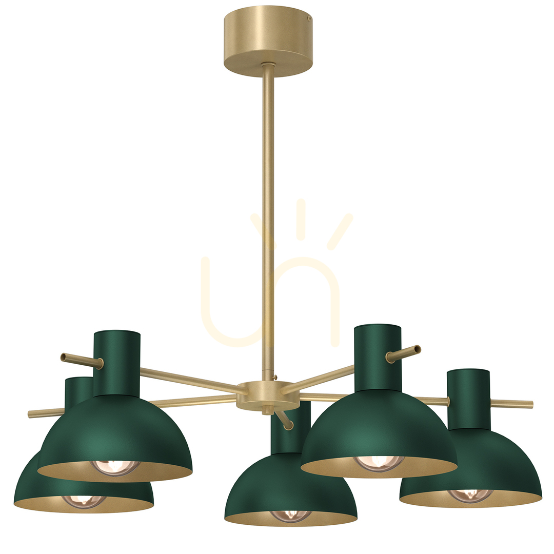 Estate Mini Grün/Gold 5Xe27 Kronleuchter