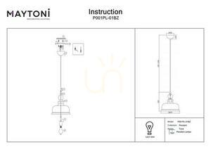 TONE Hängeleuchte P001PL-01BZ Maytoni small 3