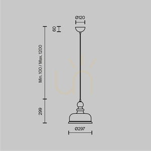 TONE Hängeleuchte P001PL-01BZ Maytoni small 4