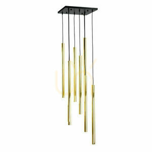 Pendelleuchte Antigo Akadi 8 Messing poliert Schwarz LED MR11 8891 small 0