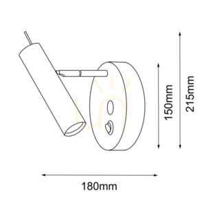Wandleuchte Antigo Amos 8906 Messing poliert Weiß MR11 LED 18 cm small 1