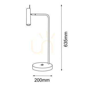 Tischleuchte Antigo Amos Messing poliert Schwarz LED MR11 63,5 cm 8909 small 1