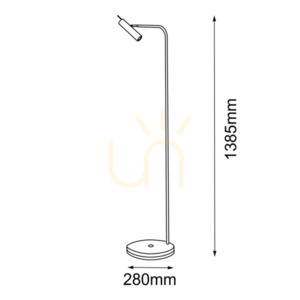 Stehleuchte Antigo Amos Messing poliert Weiß LED MR11 138,5 cm 8143 small 1