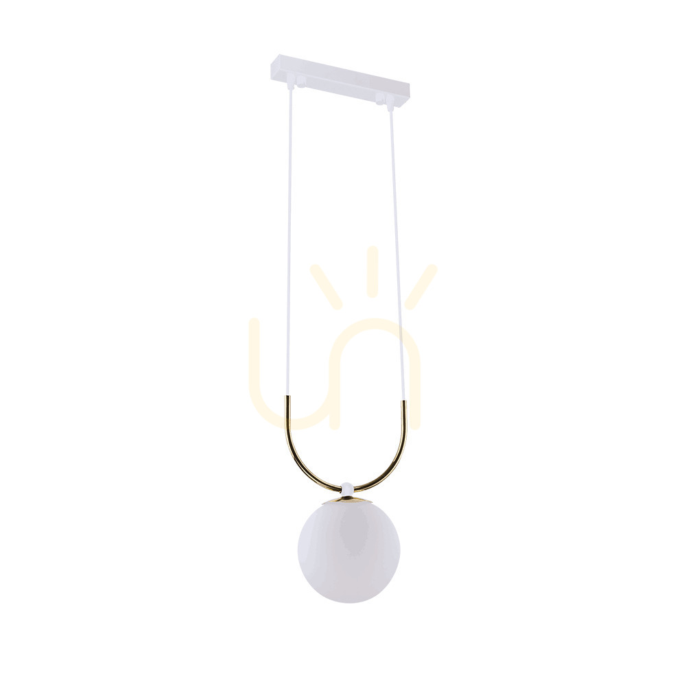 Pendelleuchte Antigo Balos 8163 Messing poliert Weiß E14 LED 25 cm