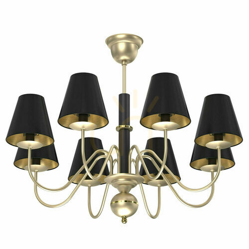 Prüfen Pendelleuchte Antigo Deria 8-flammig platin schwarz E14 86,2 cm 5099