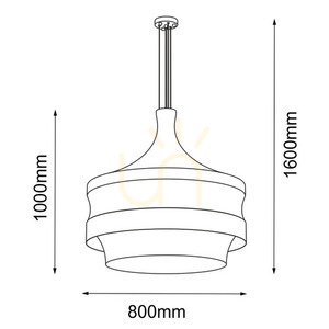 Pendelleuchte Antigo Dota Beige 80 cm Baumwolle Stahl LED 3000K 5032 small 1