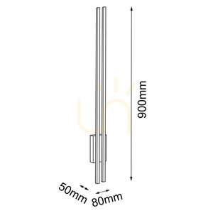 Wandleuchte Antigo Ebora 2-flammig LED Messing matt Schwarz 90 cm 8243 small 1