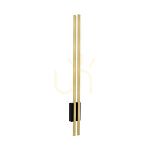 Wandleuchte Antigo Ebora 2-flammig LED Messing matt Schwarz 90 cm 8243 small 0