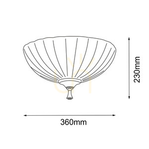 Plafond Antigo Granada Patina 36 cm 3-flammig E27 Glas Messing 8331 small 1