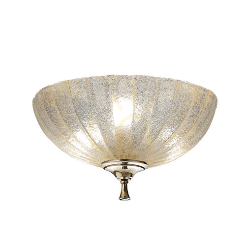 Prüfen Plafond Antigo Granada Patina 36 cm 3-flammig E27 Glas Messing 8331