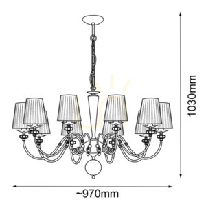 Pendelleuchte Antigo Lilosa 10-flammig Messing poliert E14 97 cm 8683 small 1