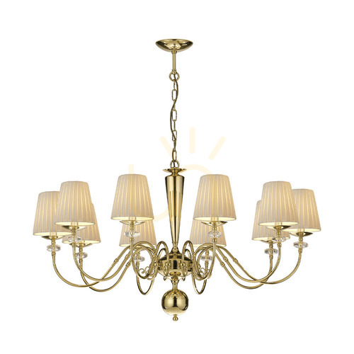 Prüfen Pendelleuchte Antigo Lilosa 10-flammig Messing poliert E14 97 cm 8683