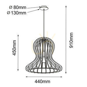 Pendelleuchte Antigo Octo schwarz Holz E27 44 cm 5020 small 1