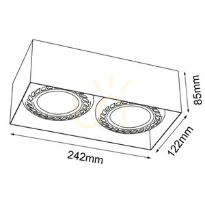 Deckenleuchte Antigo Cage 2-flammig schwarz LED ES111 1269 small 1