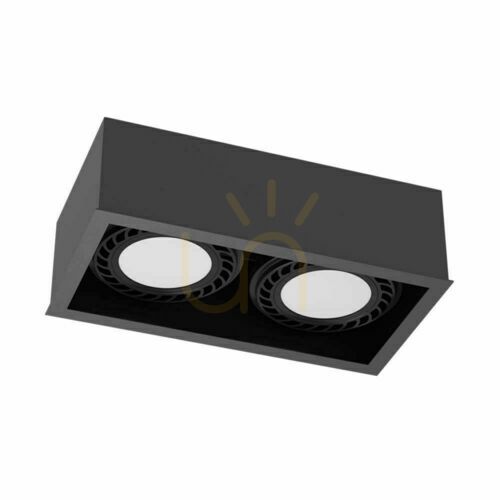 Prüfen Plafond Antigo Cage 2-flammig schwarz LED ES111 Stahl 1273