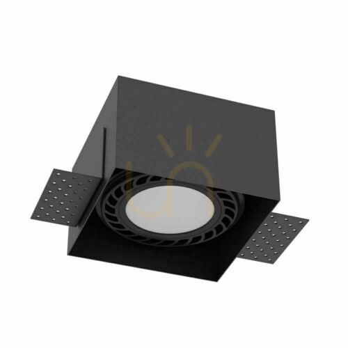Prüfen Einbauleuchte Antigo Cage schwarz Stahl 12x12 cm LED ES111 3268