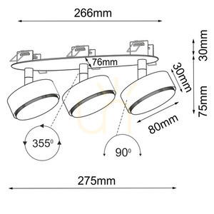 Einbauleuchte Antigo Drop 3-flammig weiß Stahl GX53 LED 3277 small 1