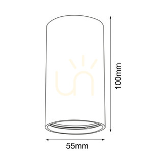 Plafond Antigo Point 55 weiß GU10 10 cm 1253 small 1