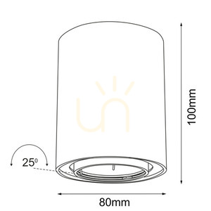 Plafond Antigo Point H 80 Move weiß GU10 100 mm 1259 small 1