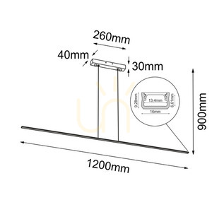 Pendelleuchte Antigo Slim P LED schwarz 120 cm 4000K 5001 small 1