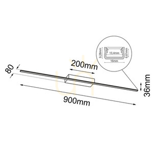 Wandleuchte Antigo Slim W LED weiß 90 cm Stahl 4000K 4003 small 1
