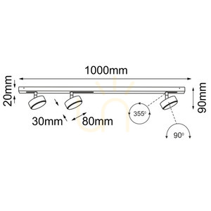 Deckenleuchte Antigo System Line Move Drop Line 3-flammig weiß Stahl 100 cm 1026 small 1