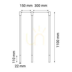 Pendelleuchte Antigo Alha N 3 schwarz Stahl 3-flammig G9 LED 58,5 cm 9004 small 1